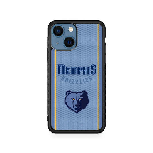 NBA Memphis Grizzlies Jersey iPhone 14 Plus Case-Rubber / Black (2D Case)-Xtracase