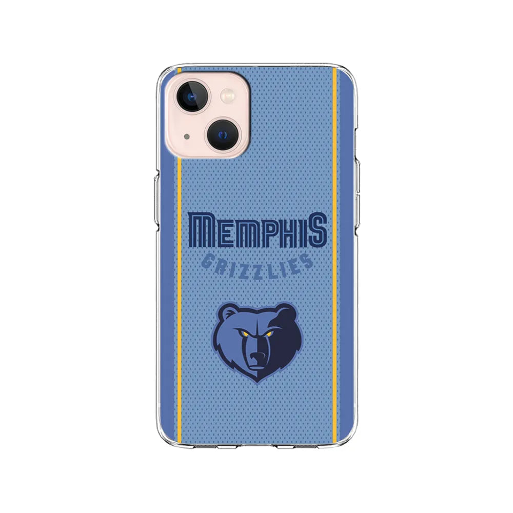 NBA Memphis Grizzlies Jersey iPhone 14 Plus Case-Clear Soft Case-Xtracase