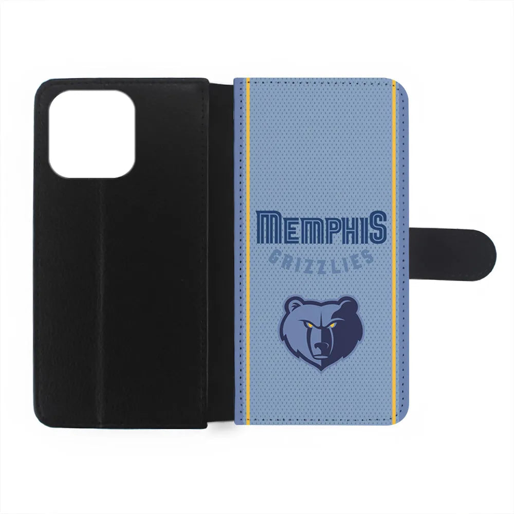 NBA Memphis Grizzlies Jersey iPhone 15 Plus Case-Flip Wallet Case-Xtracase