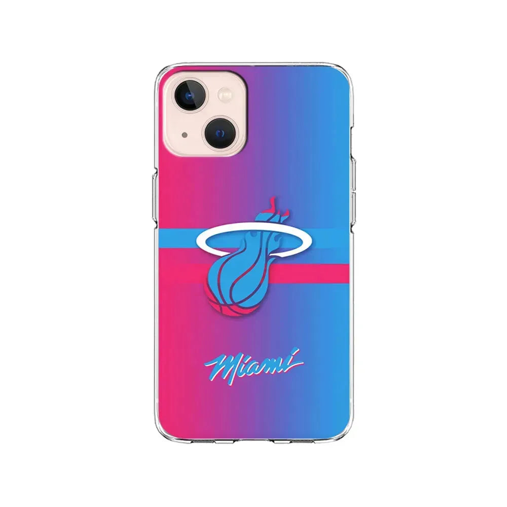 NBA Miami Heat Spectrum iPhone 13 Mini Case-Clear Soft Case-Xtracase