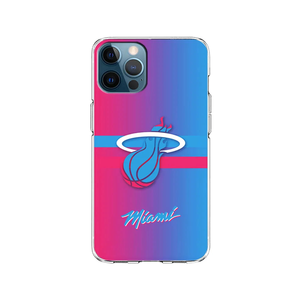 NBA Miami Heat Spectrum iPhone 13 Pro Case-Clear Soft Case-Xtracase