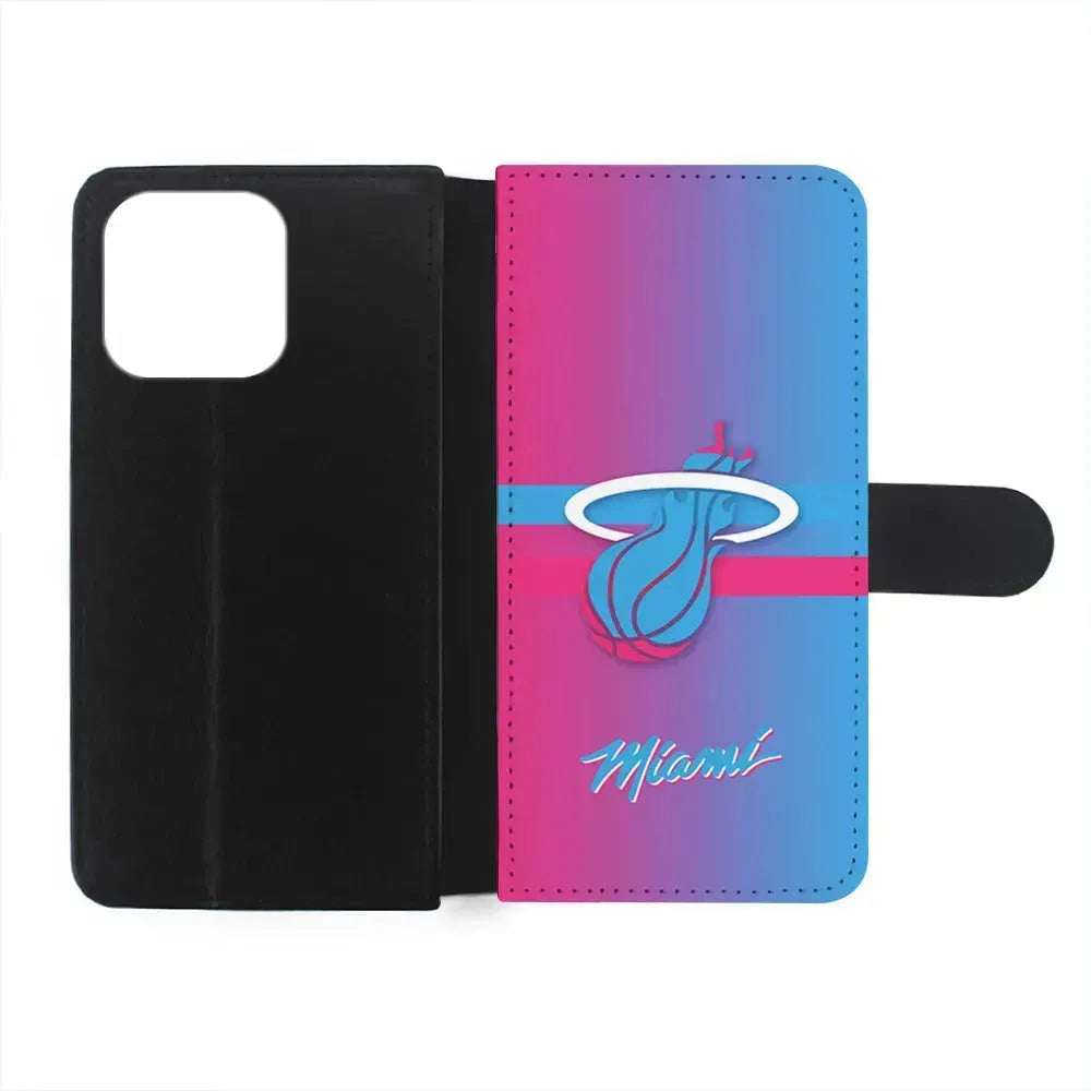 NBA Miami Heat Spectrum iPhone 15 Pro Max Case-Flip Wallet Case-Xtracase