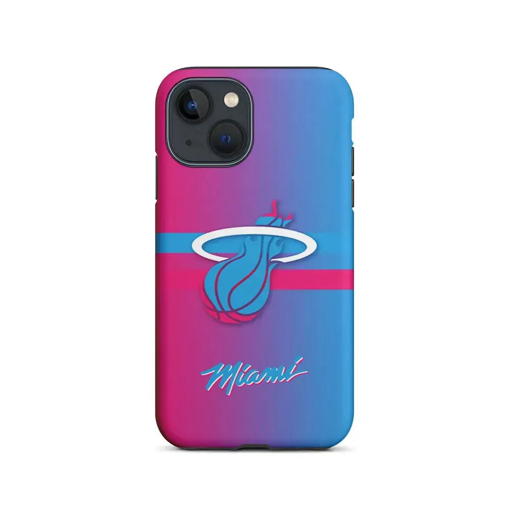 NBA Miami Heat Spectrum iPhone 13 Mini Case-2 in 1 Tough Case-Xtracase