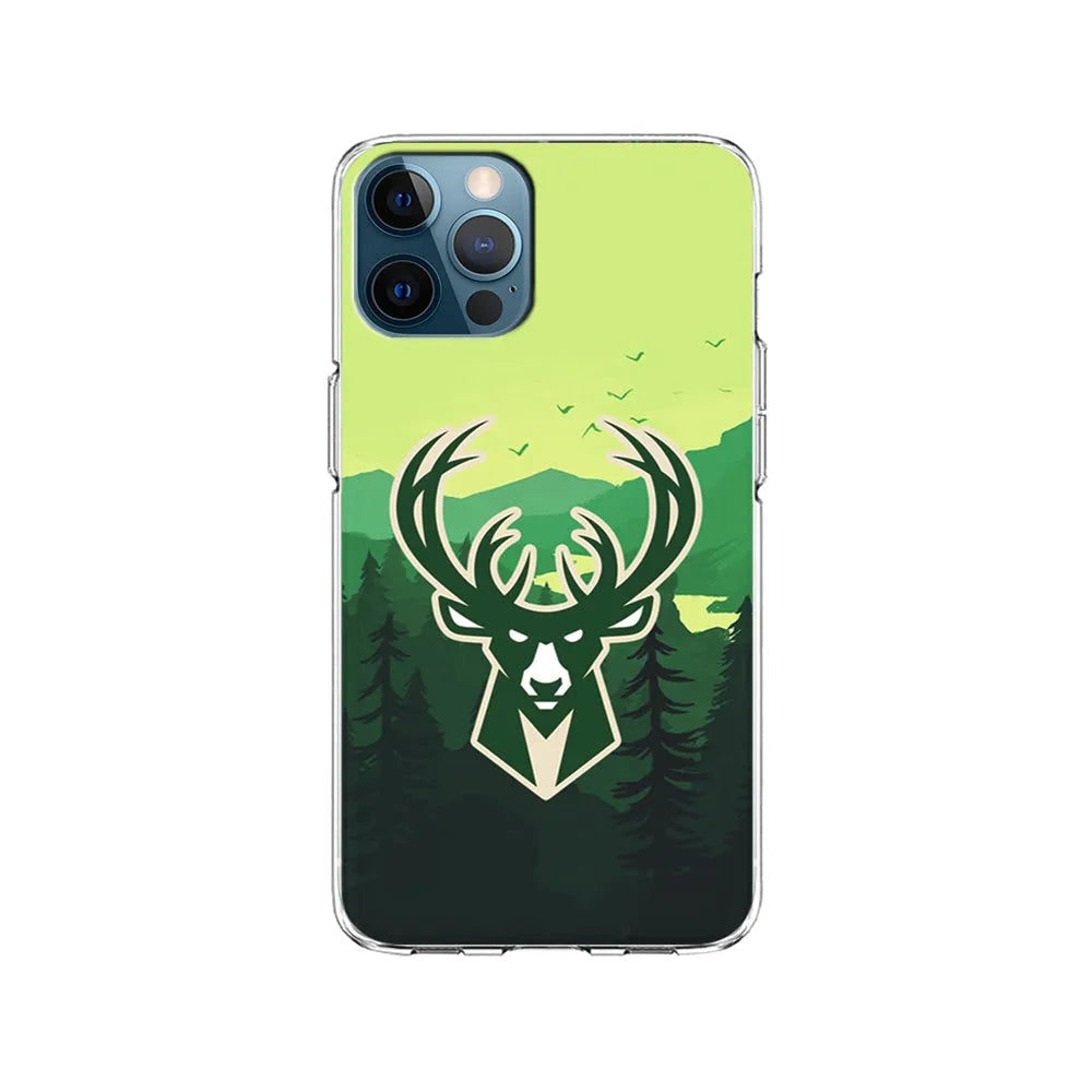 NBA Milwaukee Bucks Forest iPhone 13 Pro Case-Clear Soft Case-Xtracase