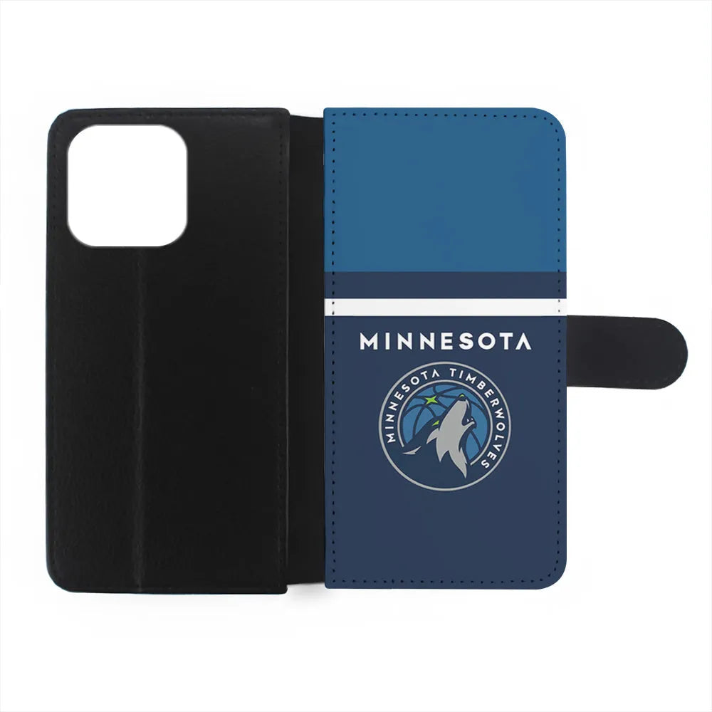 NBA Minnesota Timberwolves Jersey iPhone 15 Case-Flip Wallet Case-Xtracase