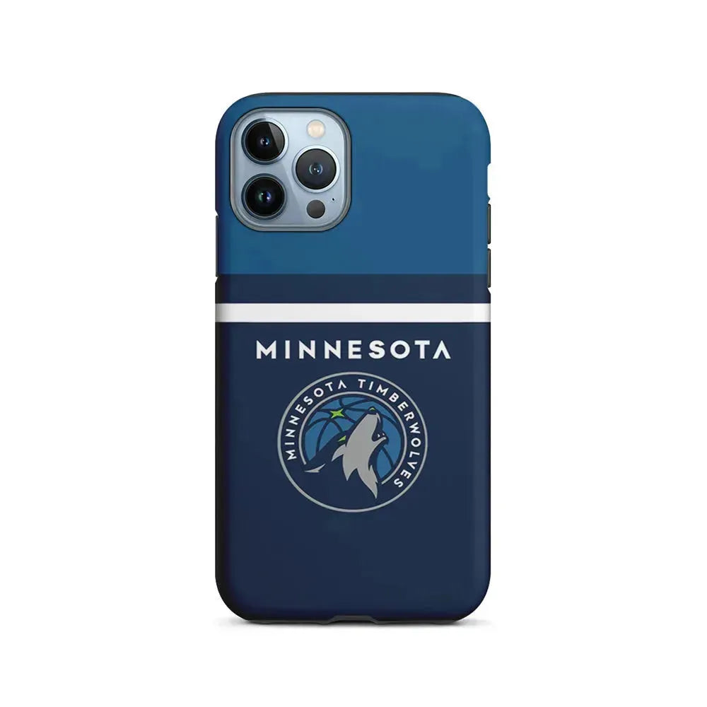 NBA Minnesota Timberwolves Jersey iPhone 15 Pro Max Case-2 in 1 Tough Case-Xtracase