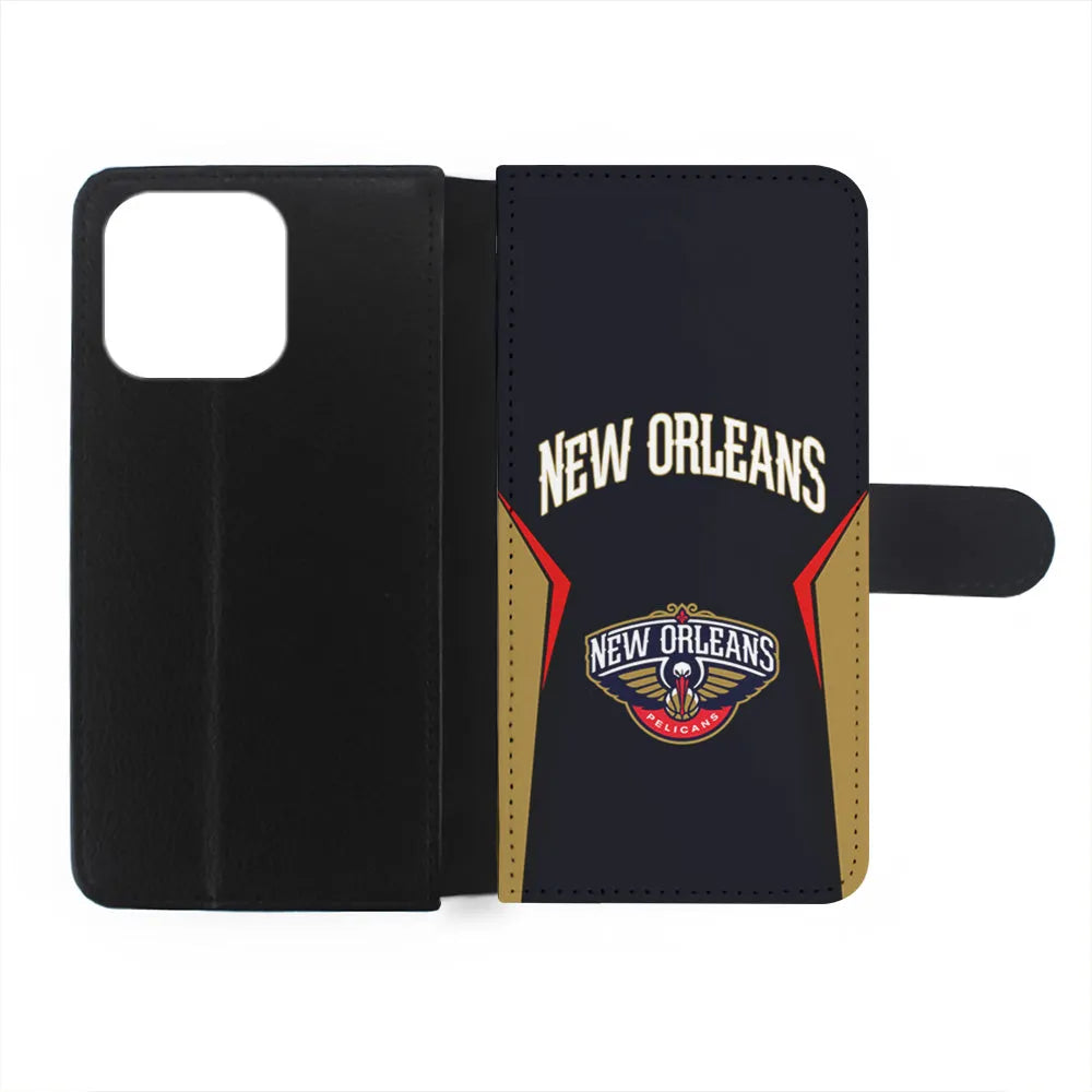 NBA New Orleans Pelicans Jersey iPhone 15 Plus Case-Flip Wallet Case-Xtracase