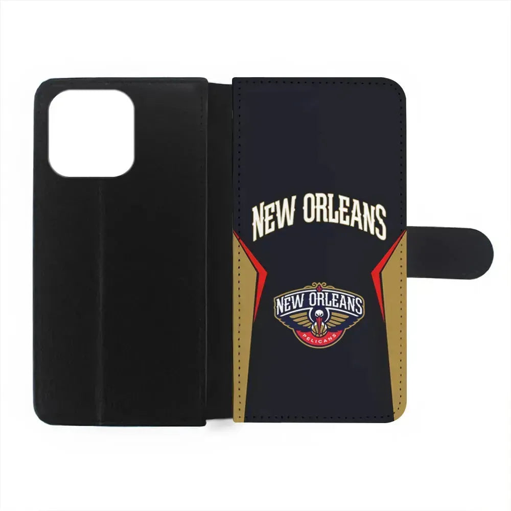 NBA New Orleans Pelicans Jersey iPhone 15 Pro Max Case-Flip Wallet Case-Xtracase