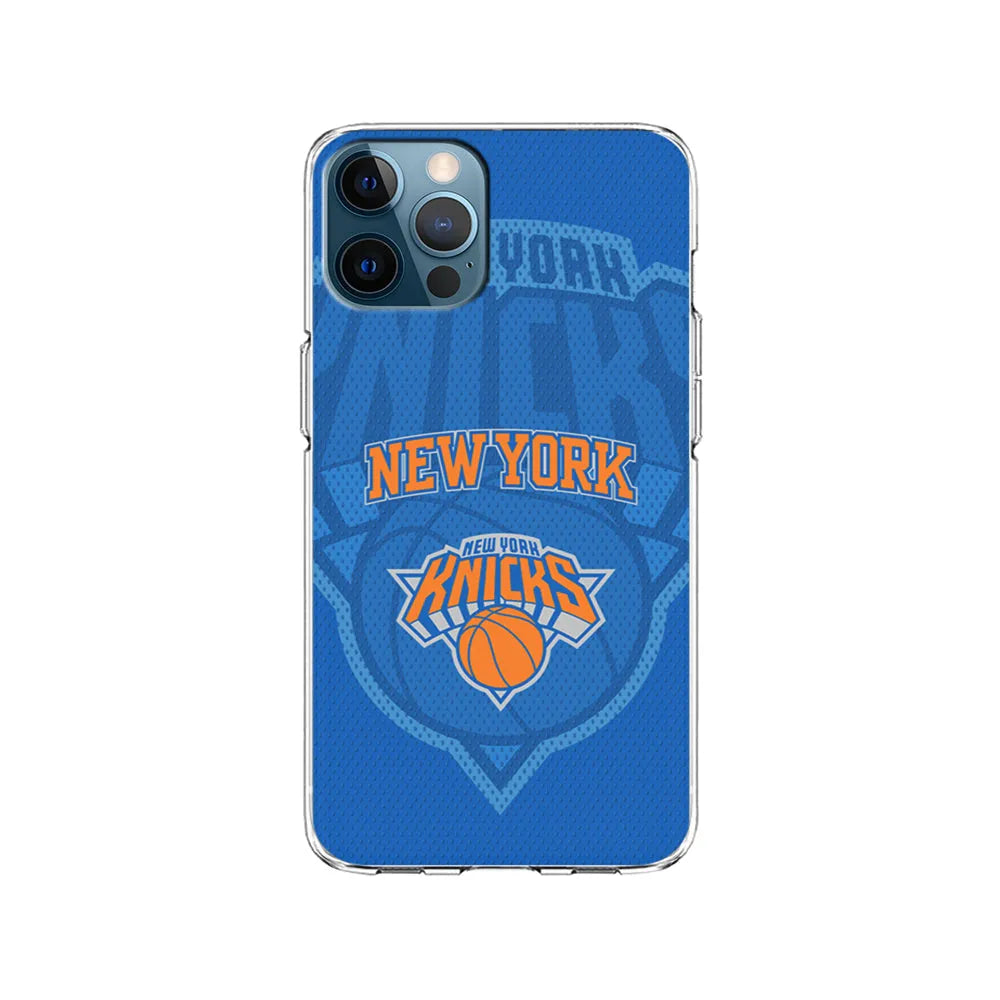 NBA New York Knicks Blue Patern iPhone 13 Pro Case-Clear Soft Case-Xtracase