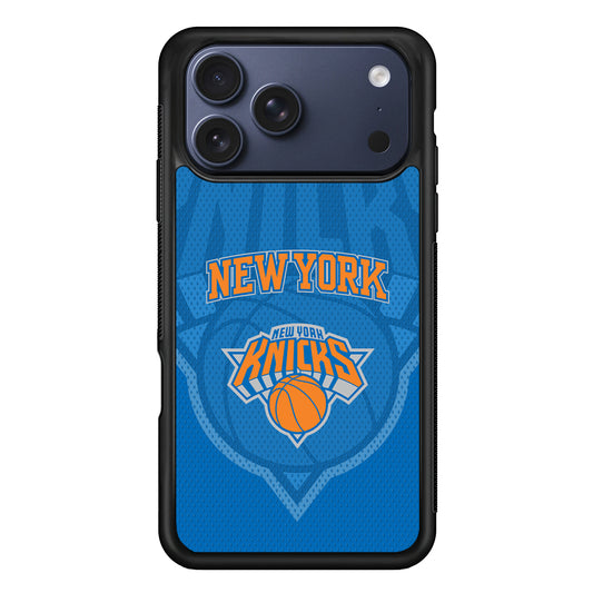NBA New York Knicks Blue Patern iPhone 17 Pro Case - Xtracase