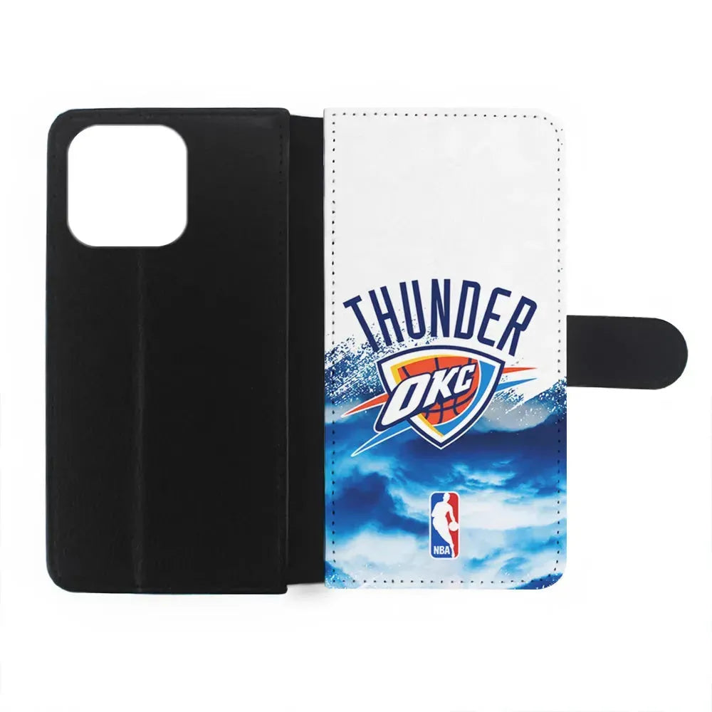 NBA Oklahoma City Thunder Team iPhone 13 Mini Case-Flip Wallet Case-Xtracase