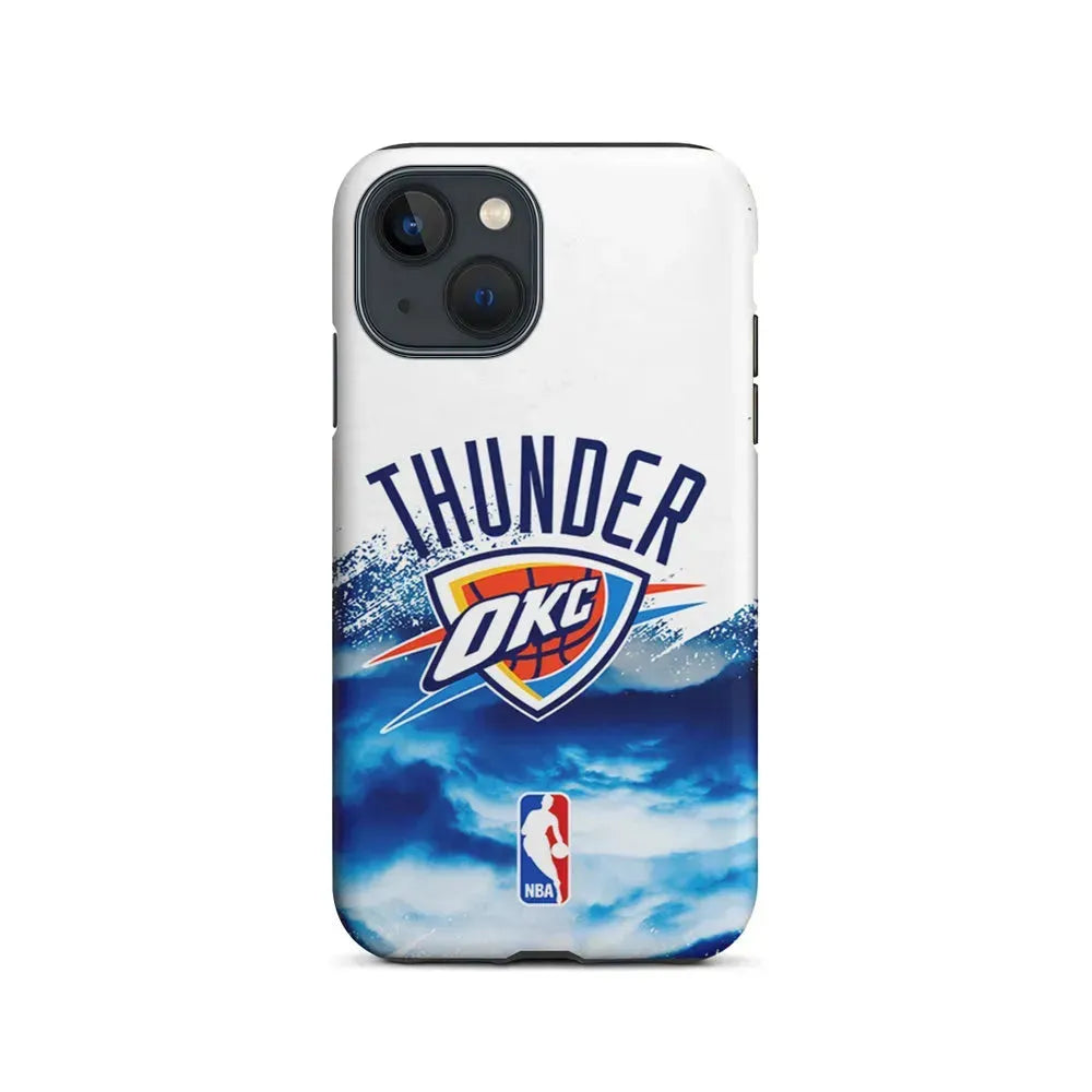 NBA Oklahoma City Thunder Team iPhone 13 Mini Case-2 in 1 Tough Case-Xtracase
