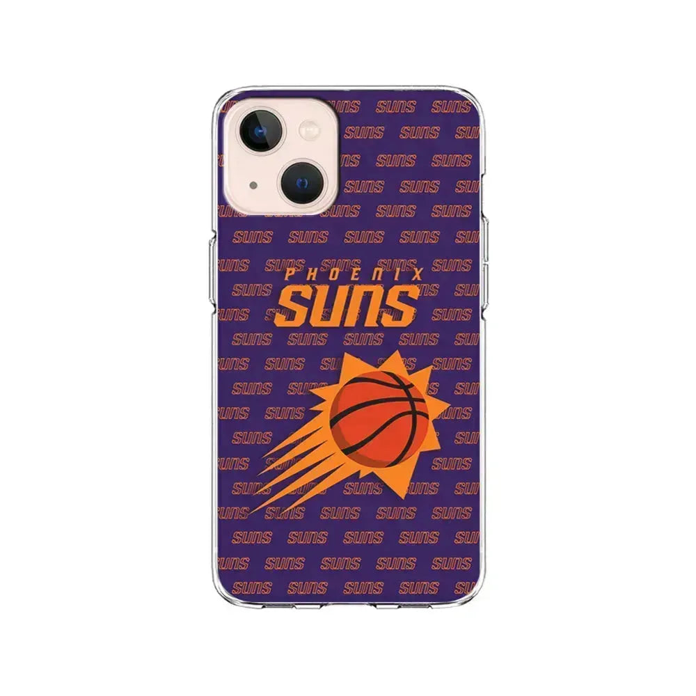NBA Phoenix Suns Pattern iPhone 13 Mini Case-Clear Soft Case-Xtracase