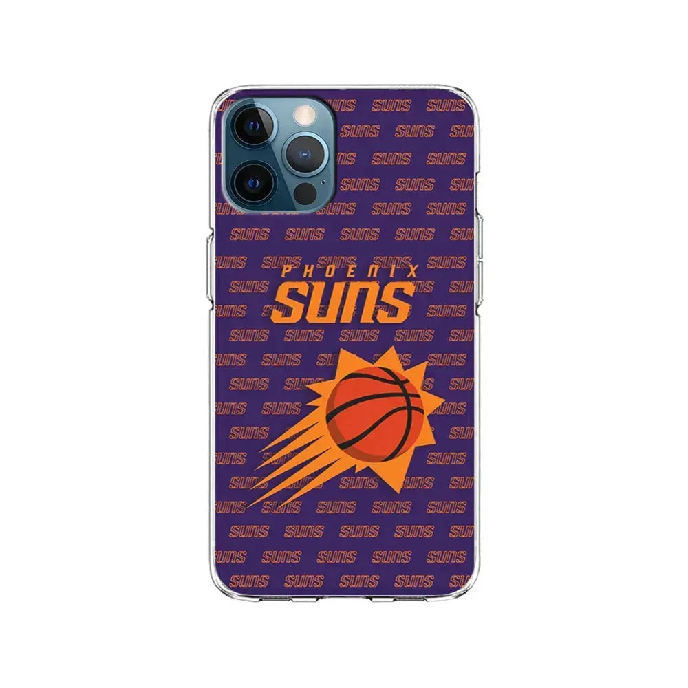 NBA Phoenix Suns Pattern iPhone 15 Pro Max Case-Clear Soft Case-Xtracase
