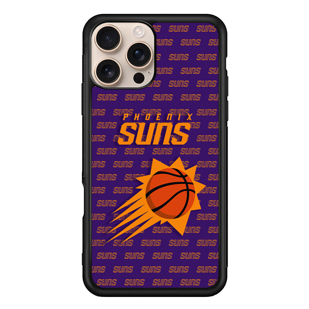 NBA Phoenix Suns Pattern iPhone 16 Pro Max Case - iPhone 16 Pro Max