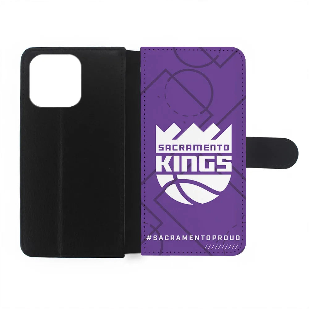 NBA Sacramento Kings Proud iPhone 13 Pro Case-Flip Wallet Case-Xtracase