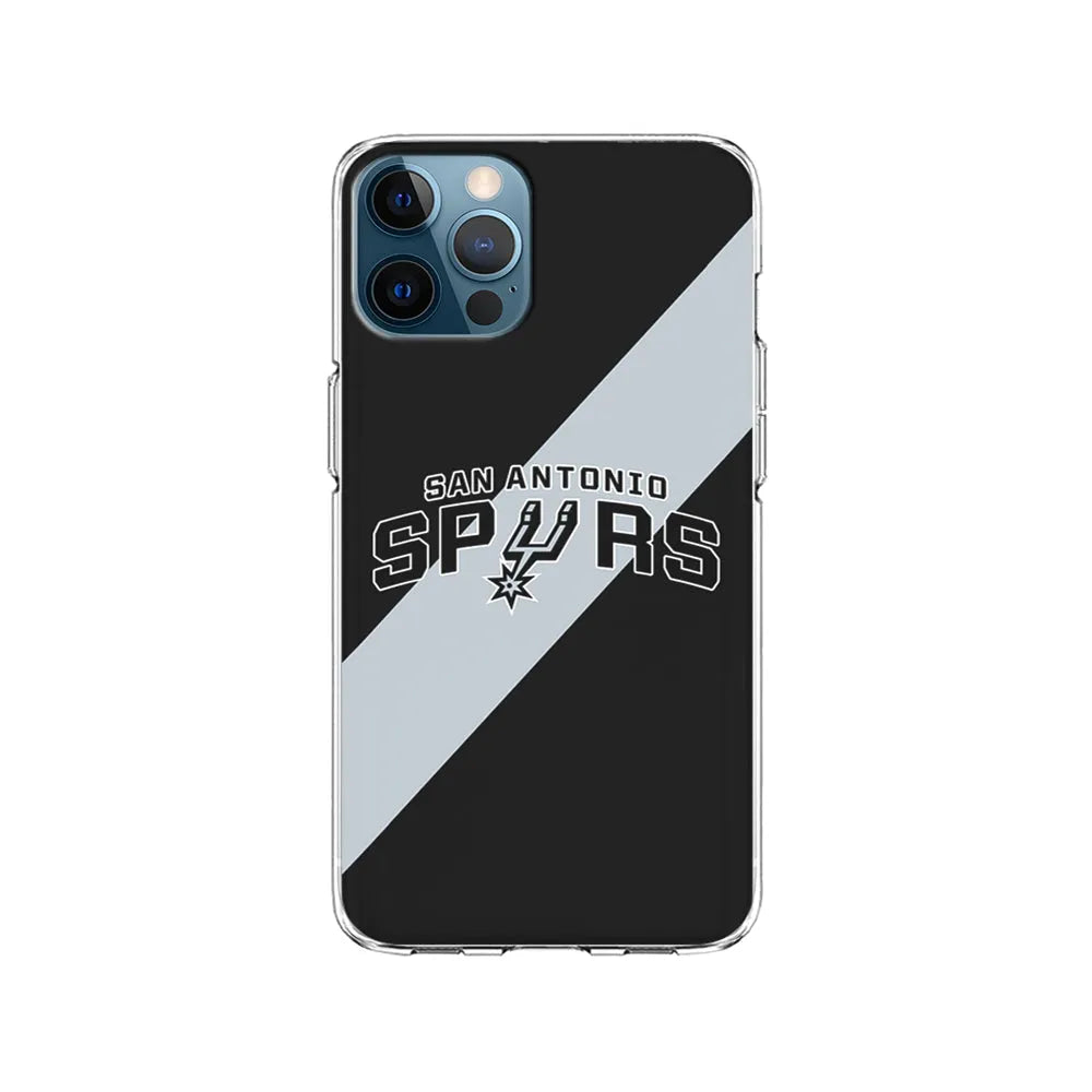 NBA San Antonio Spurs Stripe iPhone 13 Pro Max Case-Clear Soft Case-Xtracase