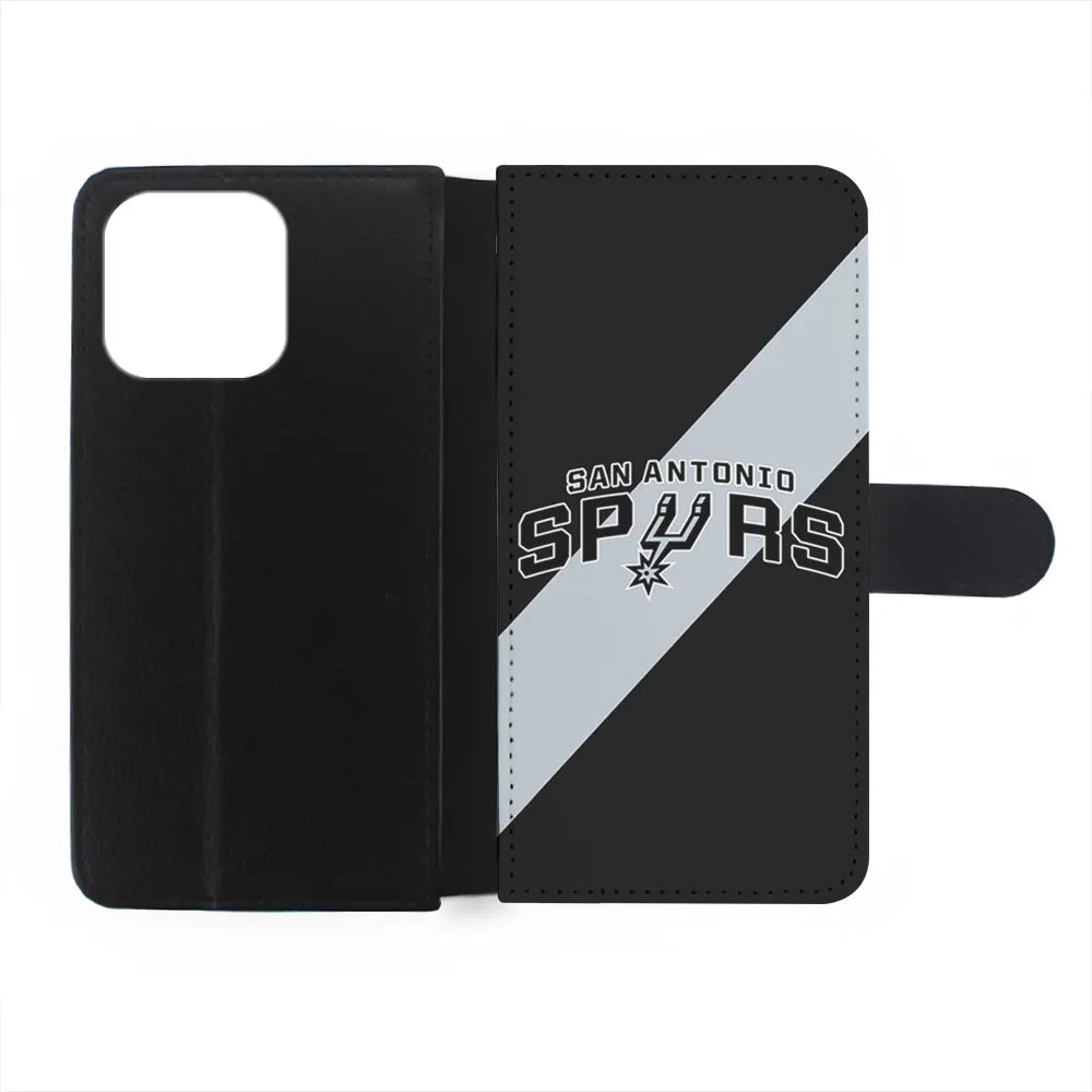NBA San Antonio Spurs Stripe iPhone 13 Pro Case-Flip Wallet Case-Xtracase