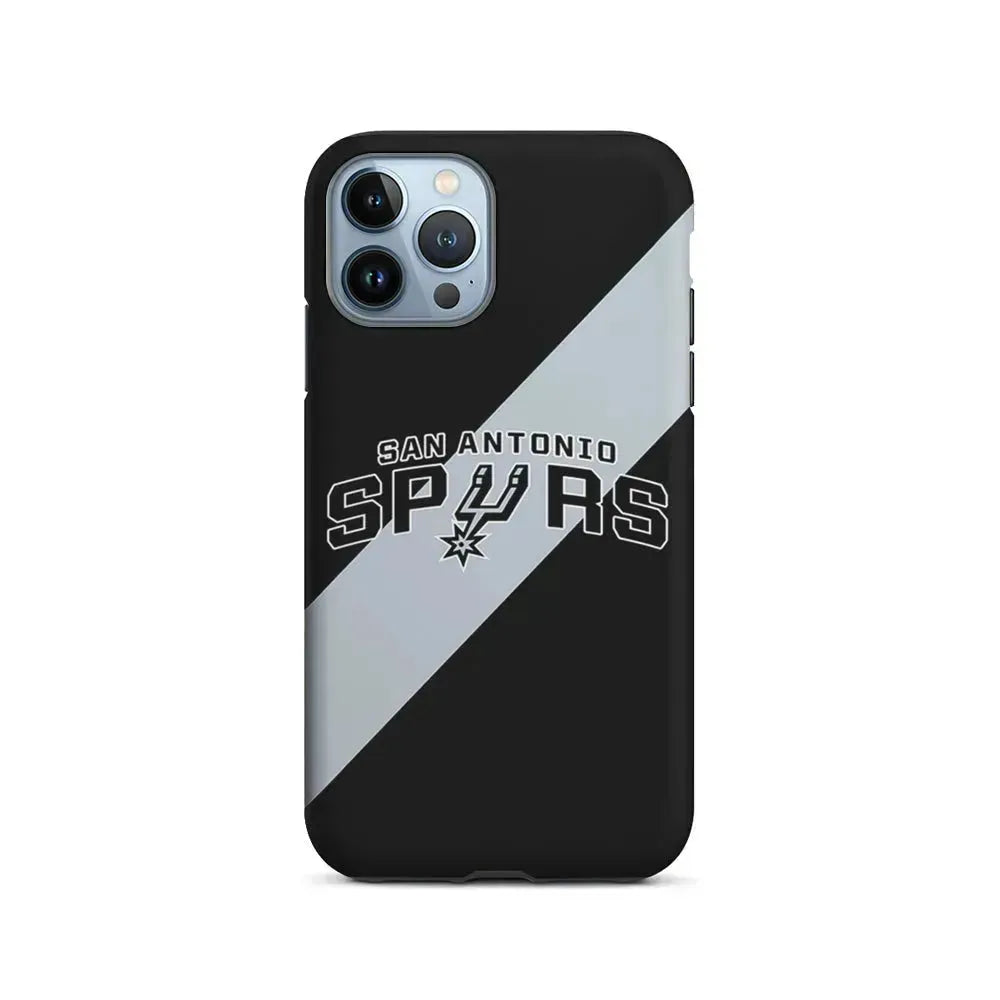 NBA San Antonio Spurs Stripe iPhone 15 Pro Max Case-2 in 1 Tough Case-Xtracase