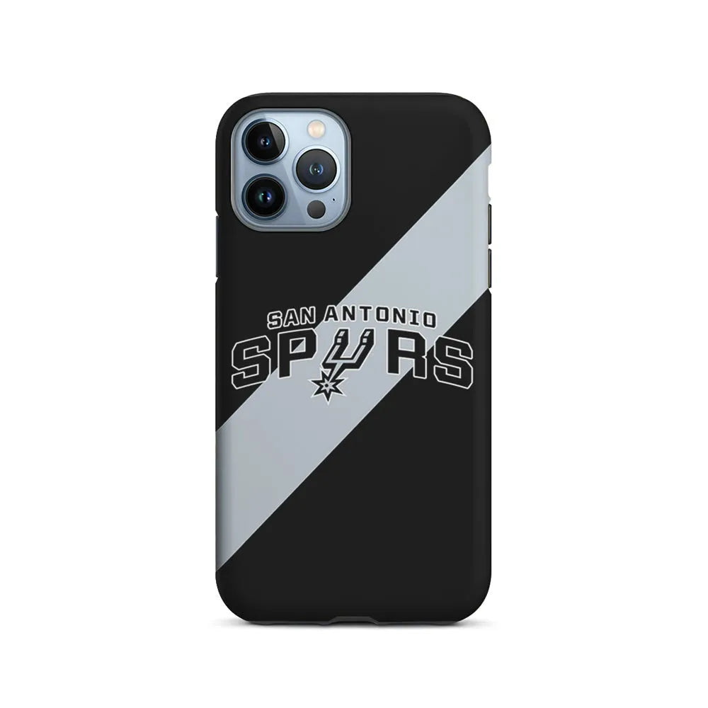 NBA San Antonio Spurs Stripe iPhone 13 Pro Case-2 in 1 Tough Case-Xtracase