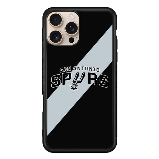 NBA San Antonio Spurs Stripe iPhone 16 Pro Case - iPhone 16 Pro
