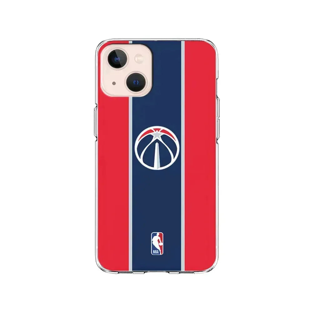 NBA Washington Wizards Stripe iPhone 13 Mini Case-Clear Soft Case-Xtracase
