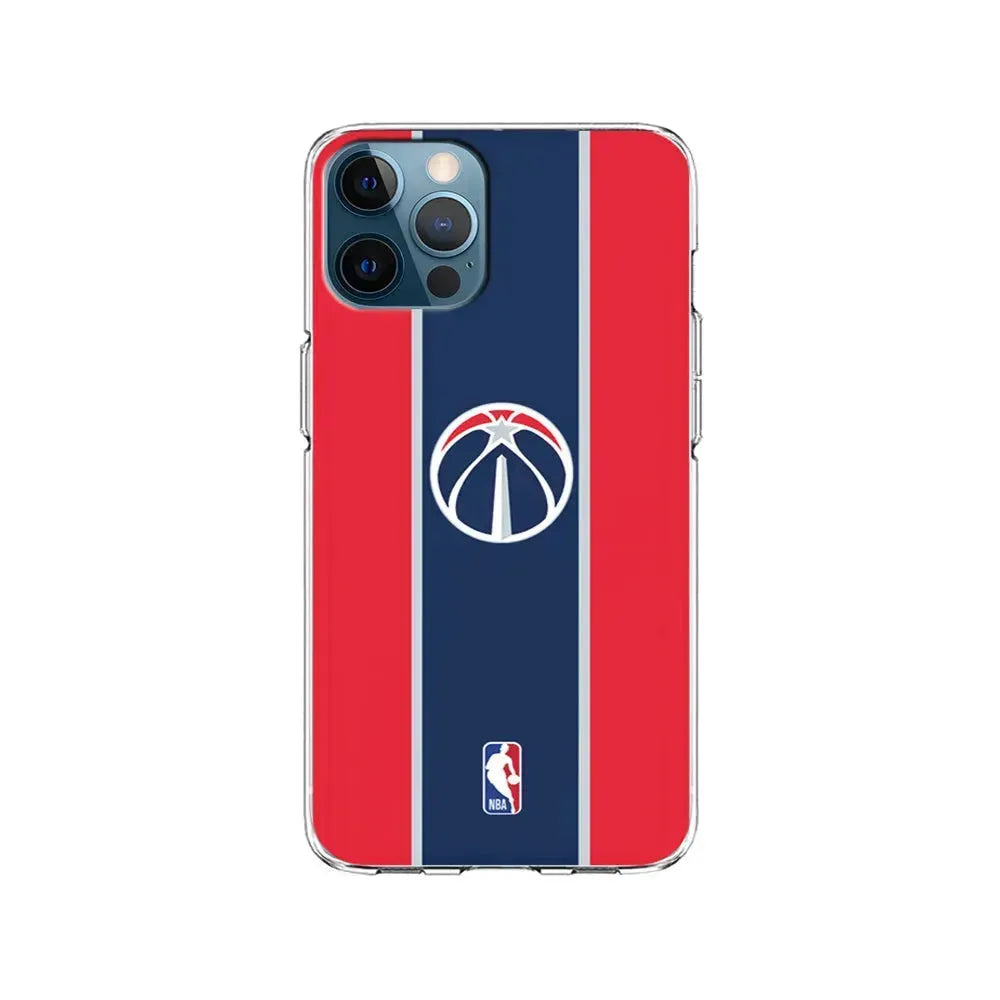 NBA Washington Wizards Stripe iPhone 15 Pro Max Case-Clear Soft Case-Xtracase