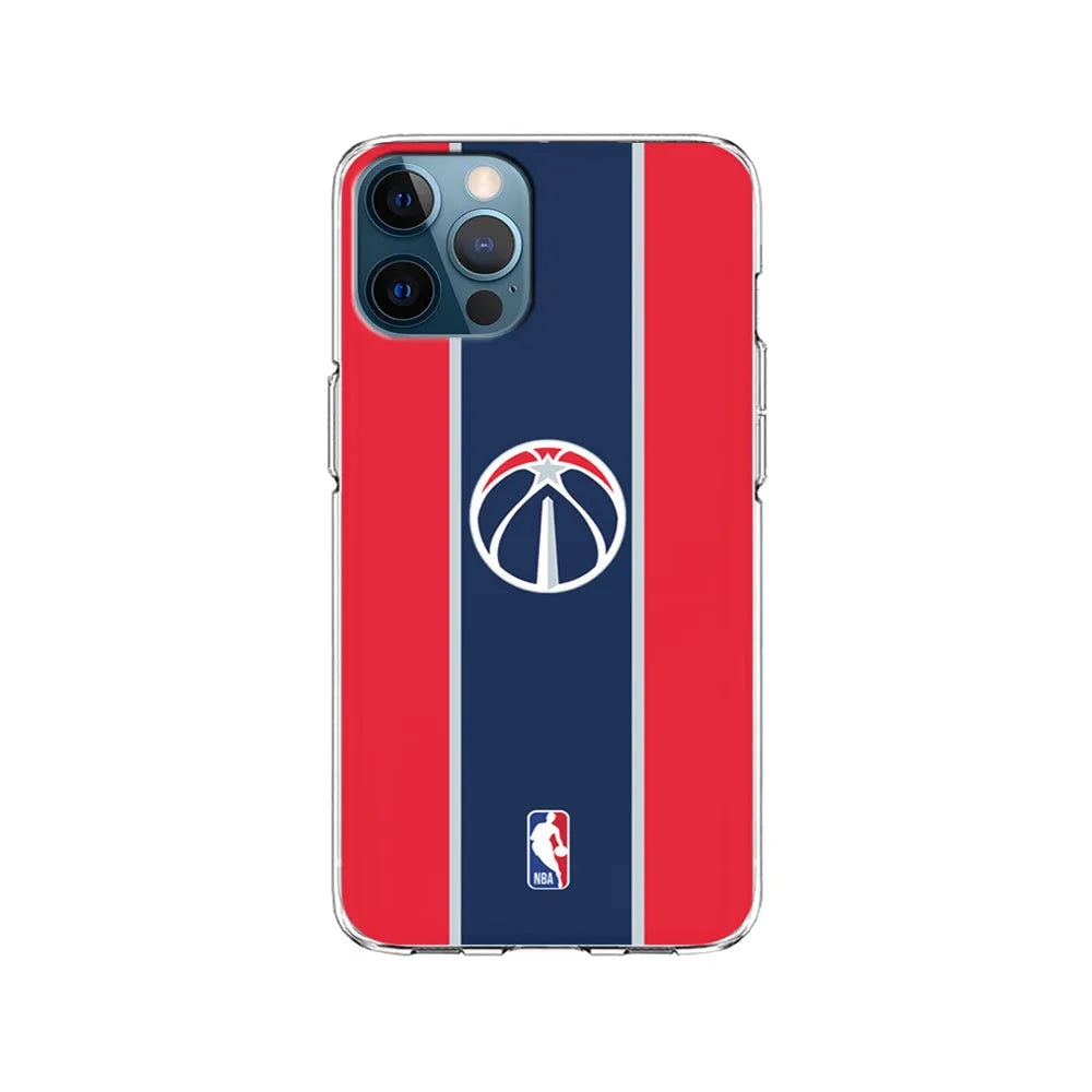 NBA Washington Wizards Stripe iPhone 13 Pro Case-Clear Soft Case-Xtracase