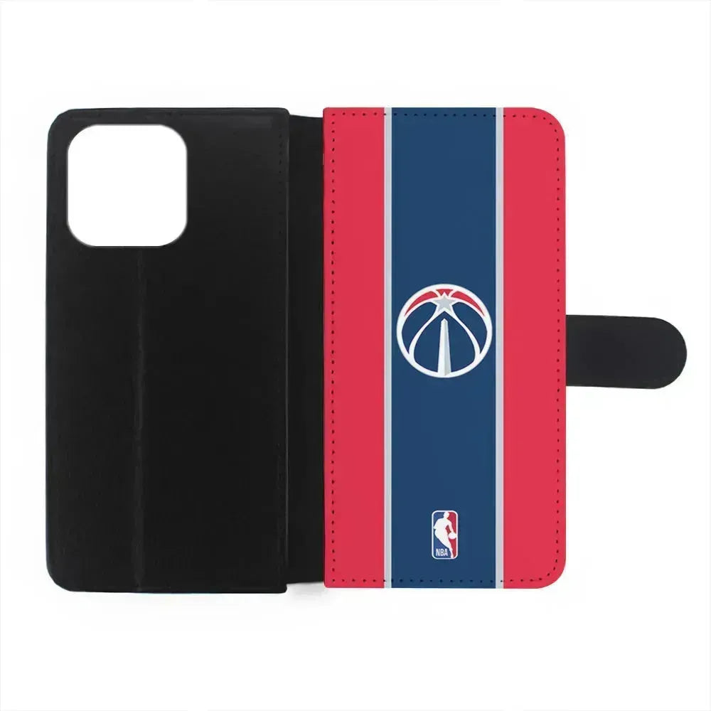 NBA Washington Wizards Stripe iPhone 13 Mini Case-Flip Wallet Case-Xtracase