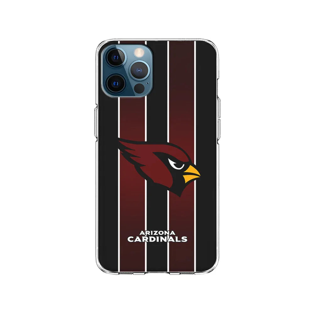 NFL Arizona Cardinals Strike Line iPhone 13 Pro Case-Clear Soft Case-Xtracase