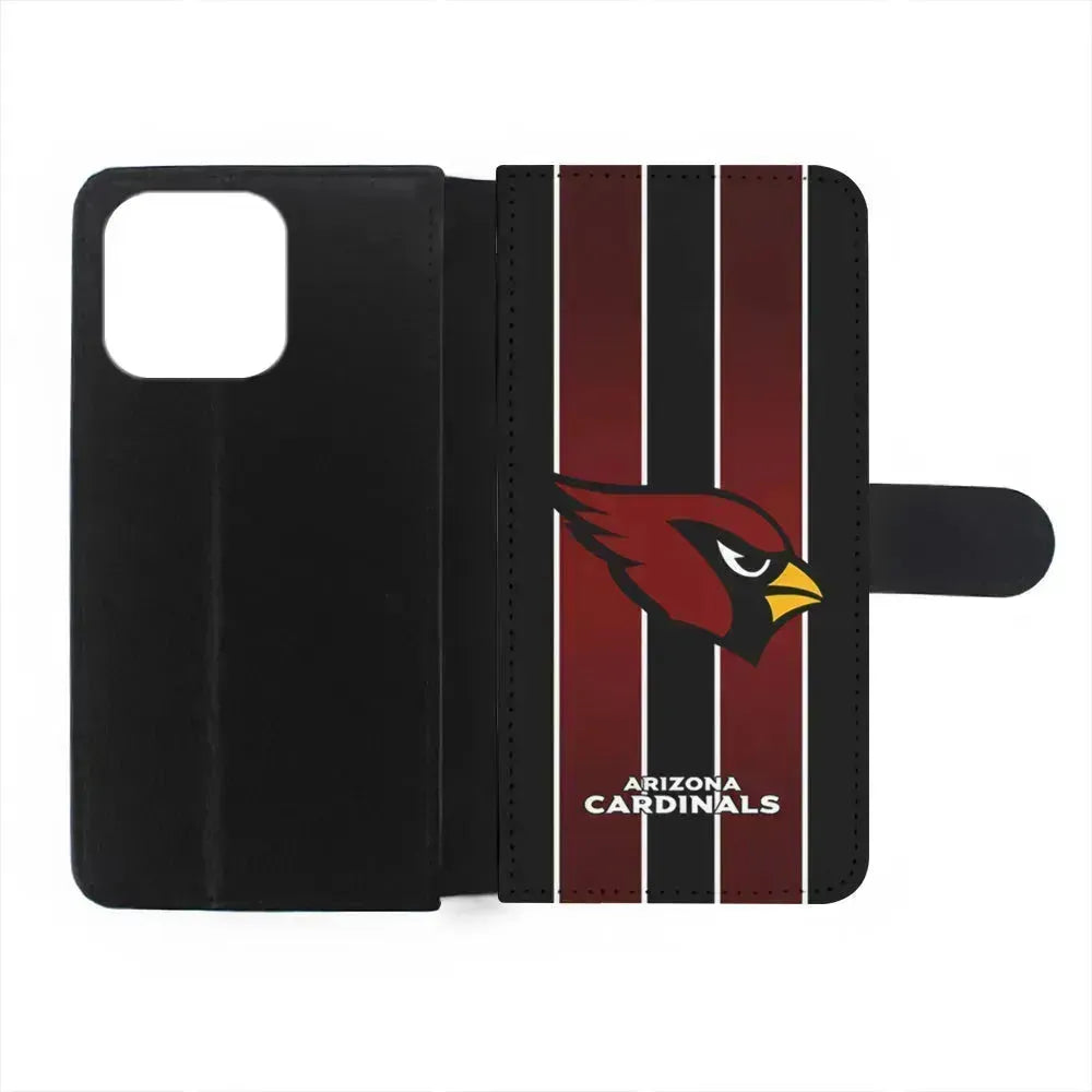 NFL Arizona Cardinals Strike Line iPhone 13 Mini Case-Flip Wallet Case-Xtracase