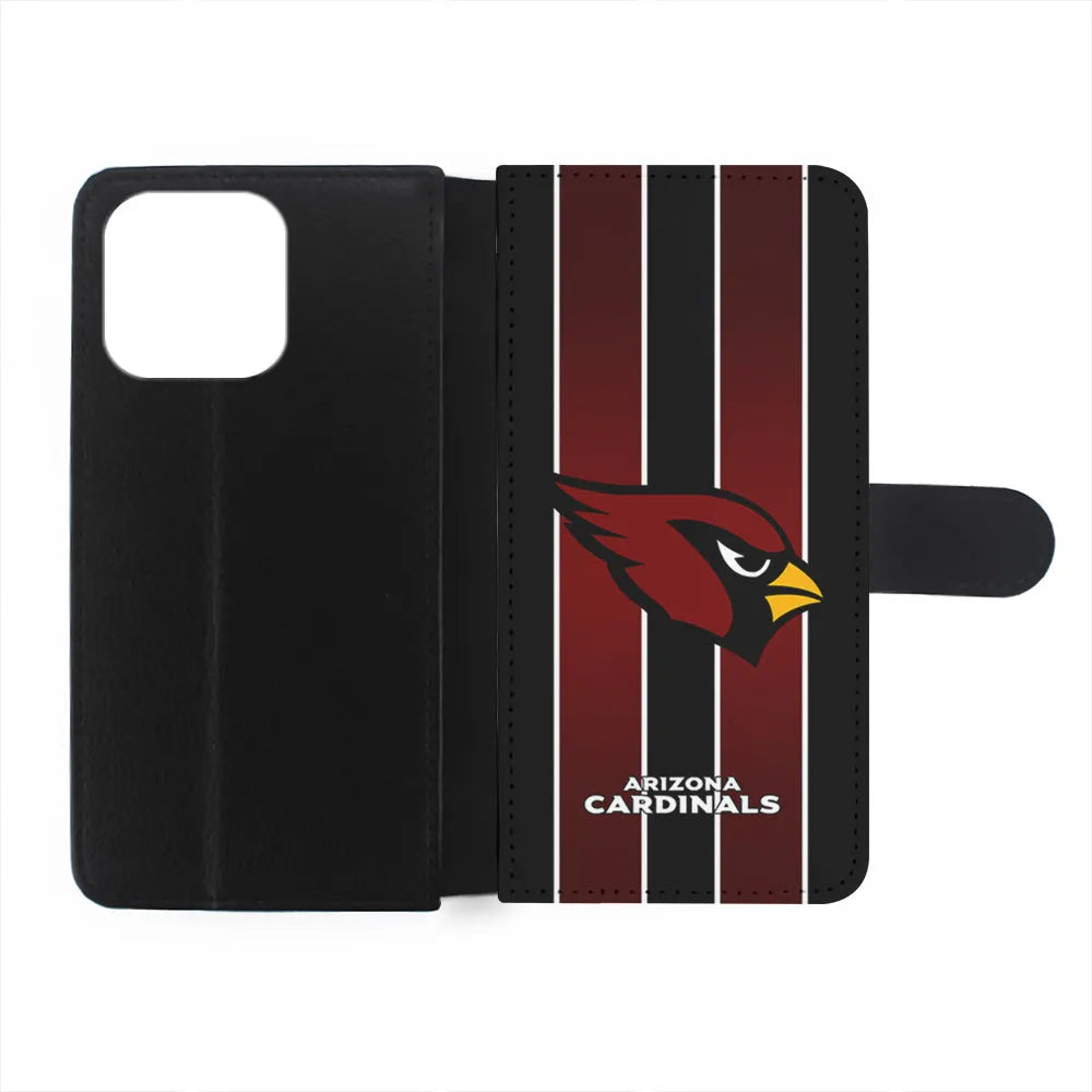 NFL Arizona Cardinals Strike Line iPhone 13 Pro Case-Flip Wallet Case-Xtracase