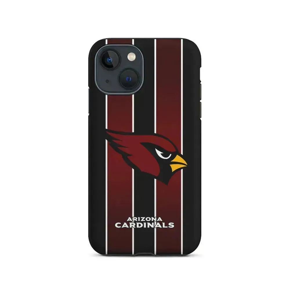 NFL Arizona Cardinals Strike Line iPhone 13 Mini Case-2 in 1 Tough Case-Xtracase