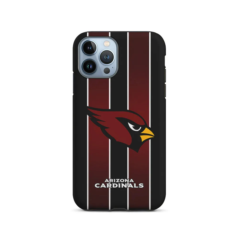 NFL Arizona Cardinals Strike Line iPhone 13 Pro Case-2 in 1 Tough Case-Xtracase