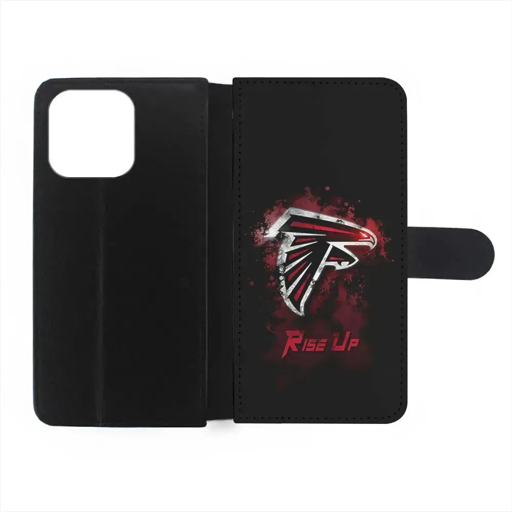 NFL Atlanta Falcons Rise Up iPhone 15 Pro Max Case-Flip Wallet Case-Xtracase