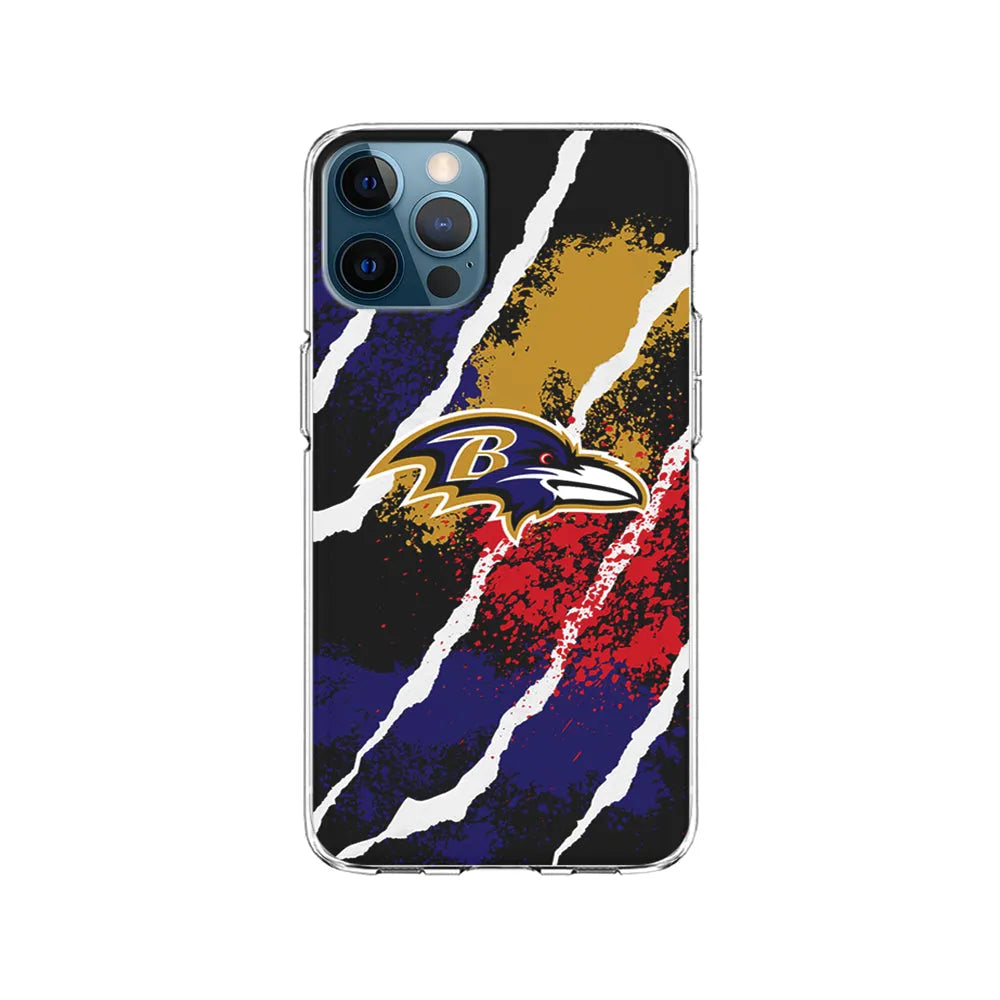 NFL Baltimore Ravens Color Spots iPhone 13 Pro Case-Clear Soft Case-Xtracase