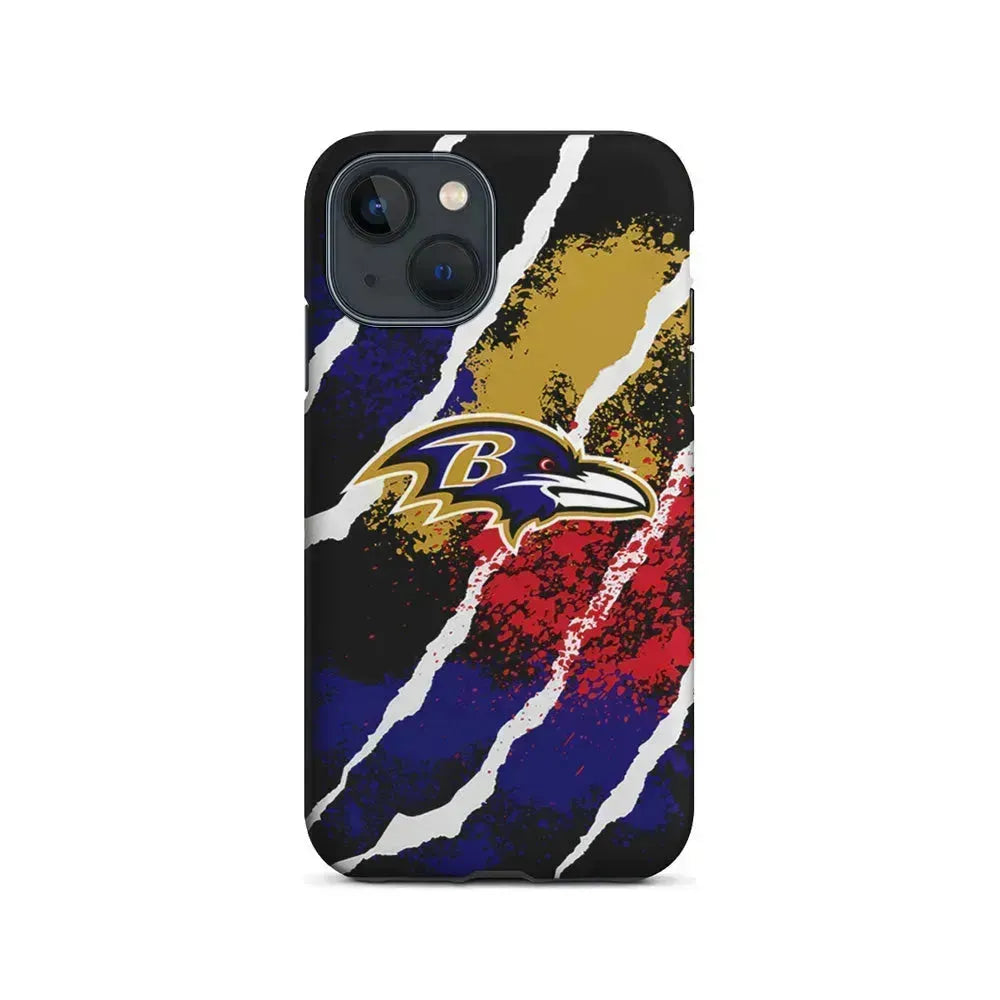 NFL Baltimore Ravens Color Spots iPhone 13 Mini Case-2 in 1 Tough Case-Xtracase