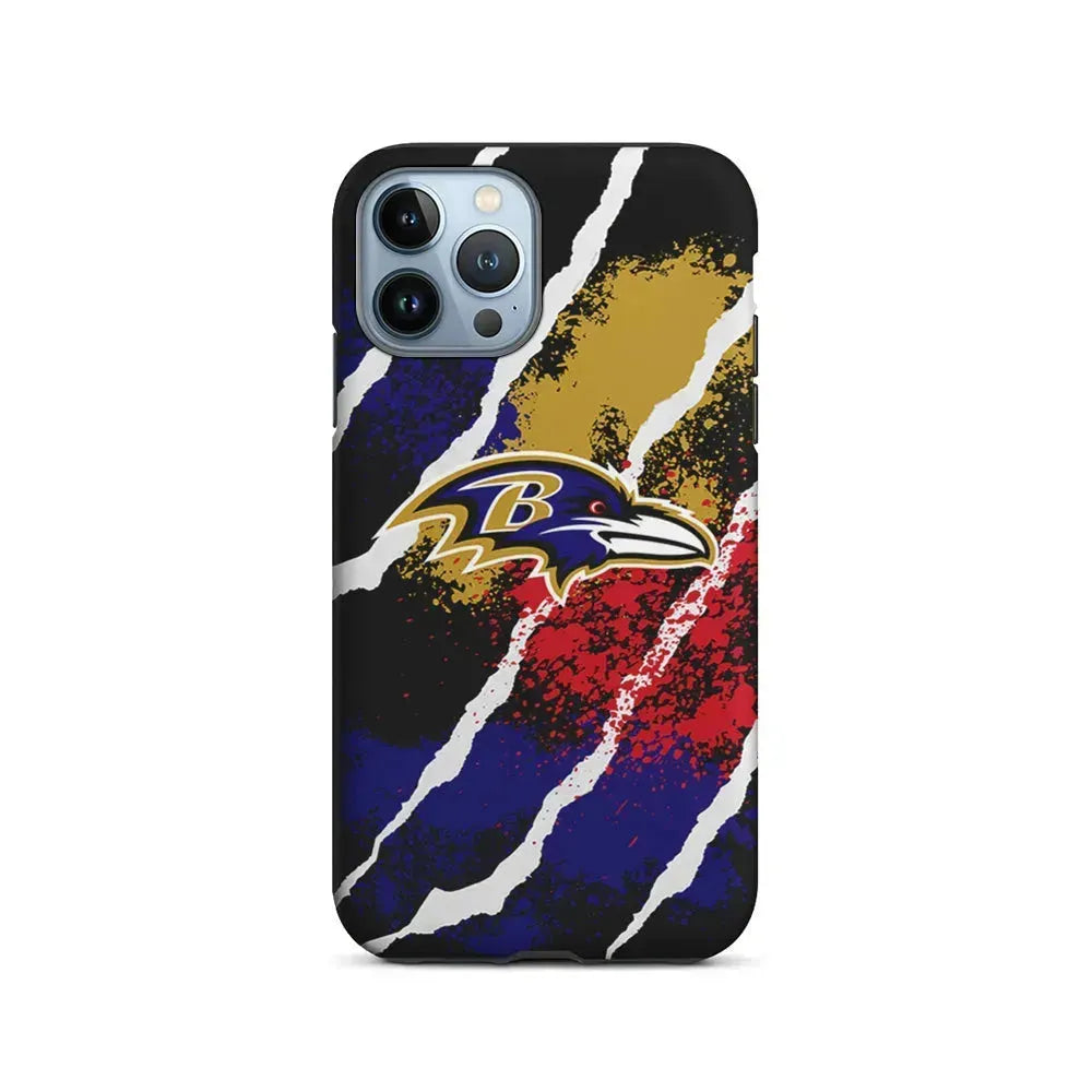 NFL Baltimore Ravens Color Spots iPhone 15 Pro Max Case-2 in 1 Tough Case-Xtracase