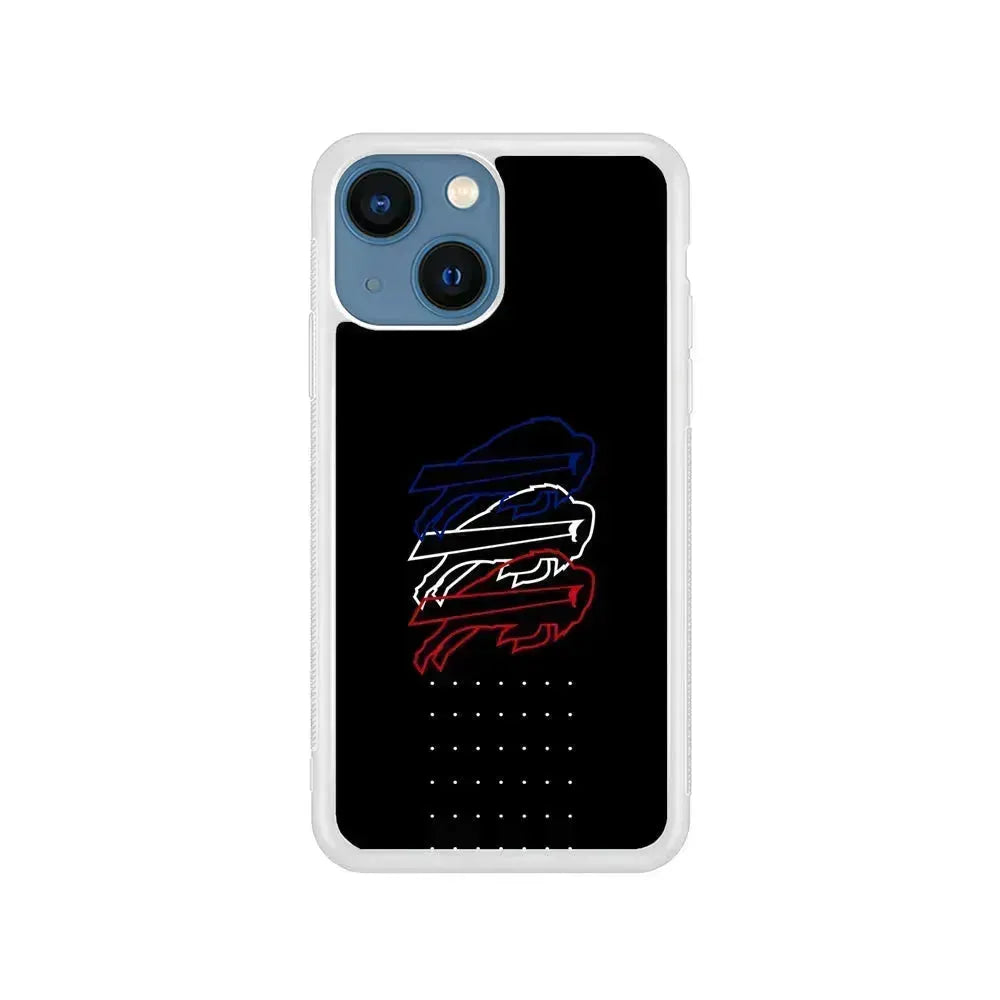 NFL Buffalo Bills Logo iPhone 13 Mini Case-Rubber / White (2D Case)-Xtracase
