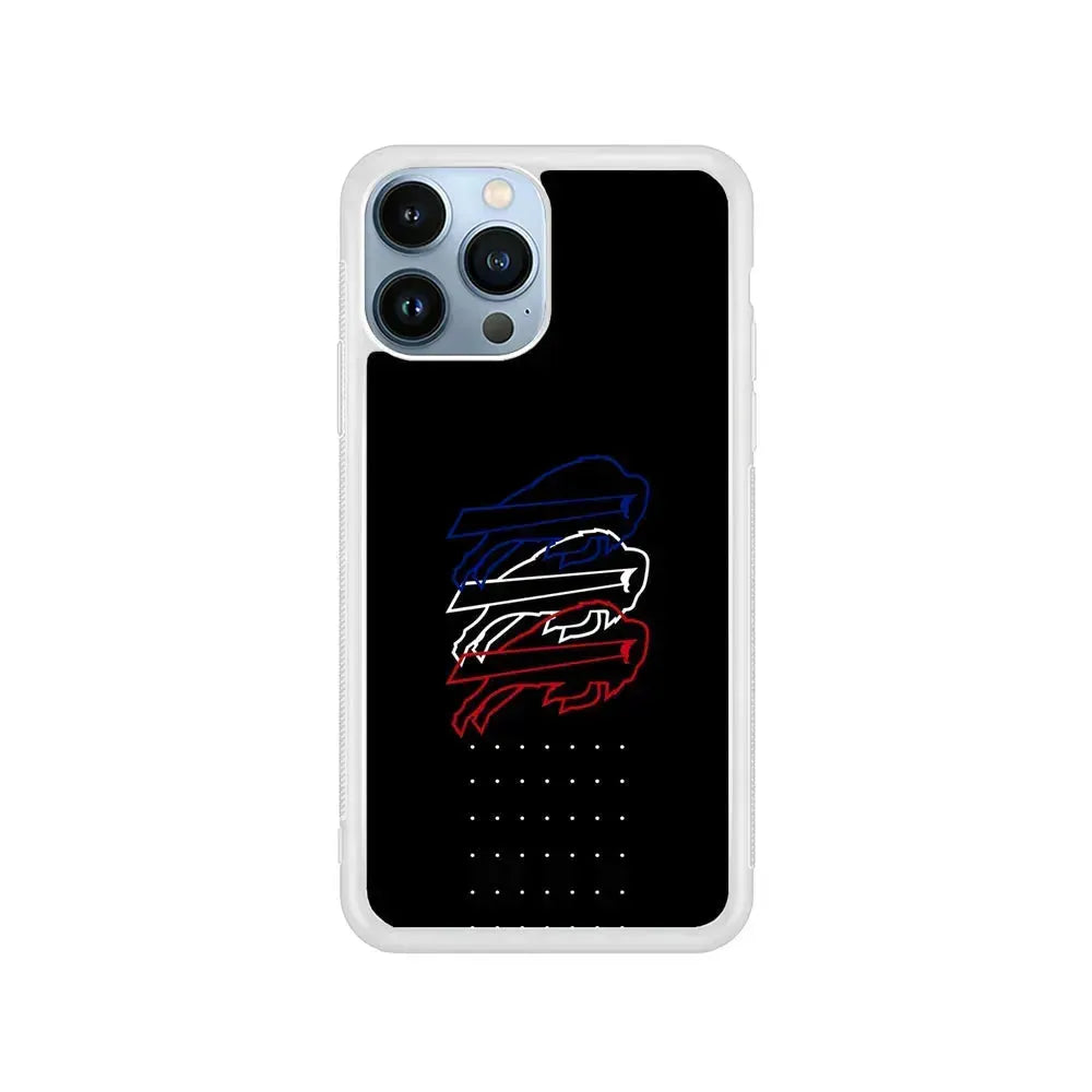 NFL Buffalo Bills Logo iPhone 15 Pro Max Case-Rubber / White (2D Case)-Xtracase