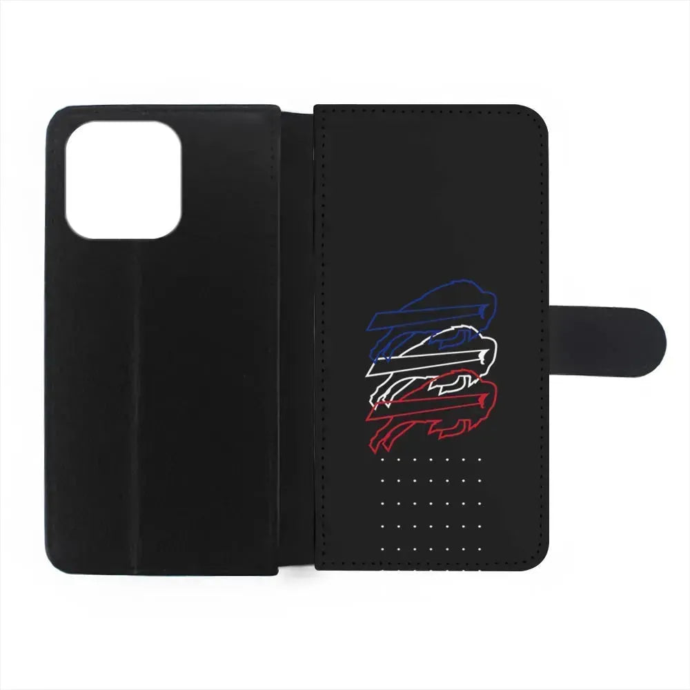 NFL Buffalo Bills Logo iPhone 15 Pro Max Case-Flip Wallet Case-Xtracase