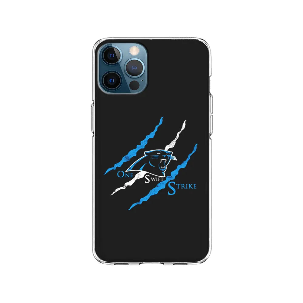 NFL Carolina Panthers Strike iPhone 13 Pro Case-Clear Soft Case-Xtracase