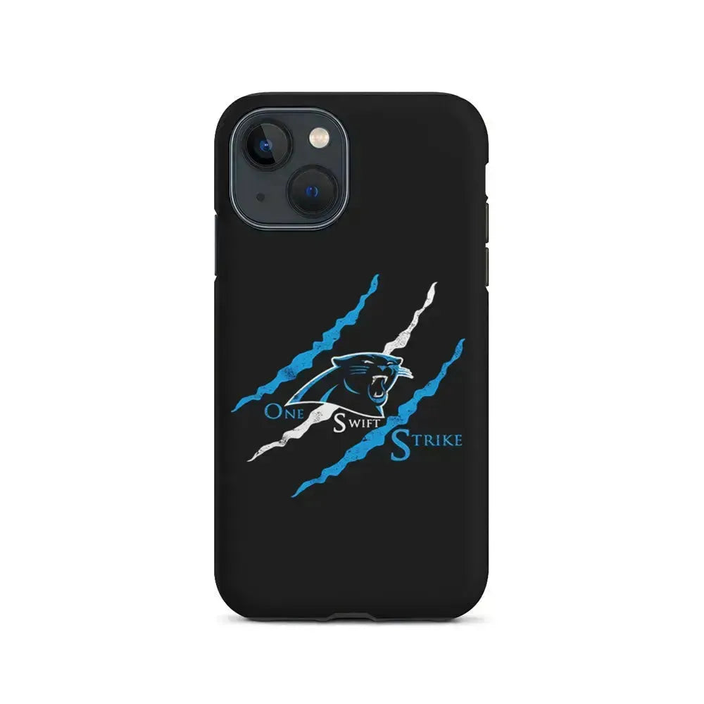 NFL Carolina Panthers Strike iPhone 13 Mini Case-2 in 1 Tough Case-Xtracase