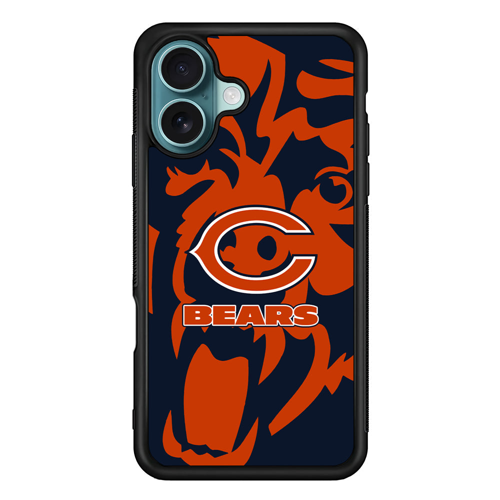 NFL Chicago Bears Scream Silhouette iPhone 16 Plus Case - Xtracase