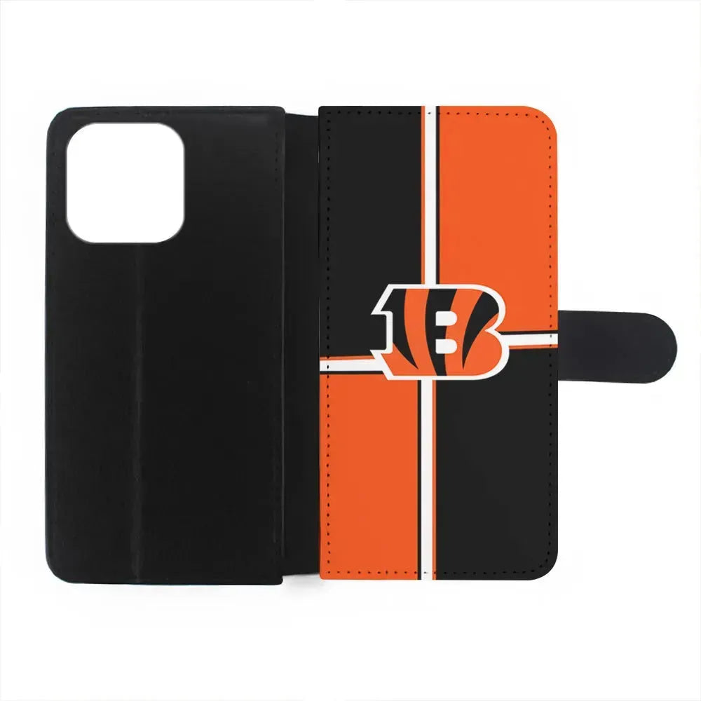 NFL Cincinnati Bengals Logo iPhone 15 Pro Max Case-Flip Wallet Case-Xtracase