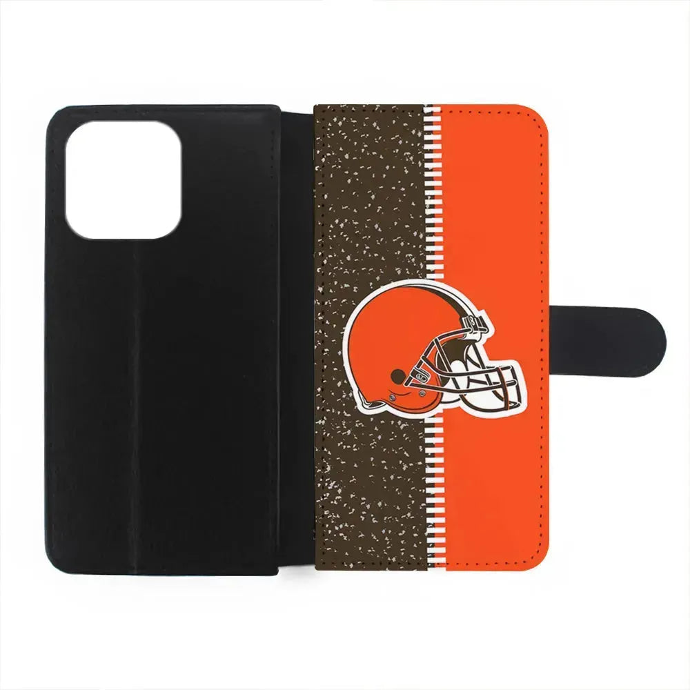 NFL Cleveland Browns Logo iPhone 15 Pro Max Case-Flip Wallet Case-Xtracase