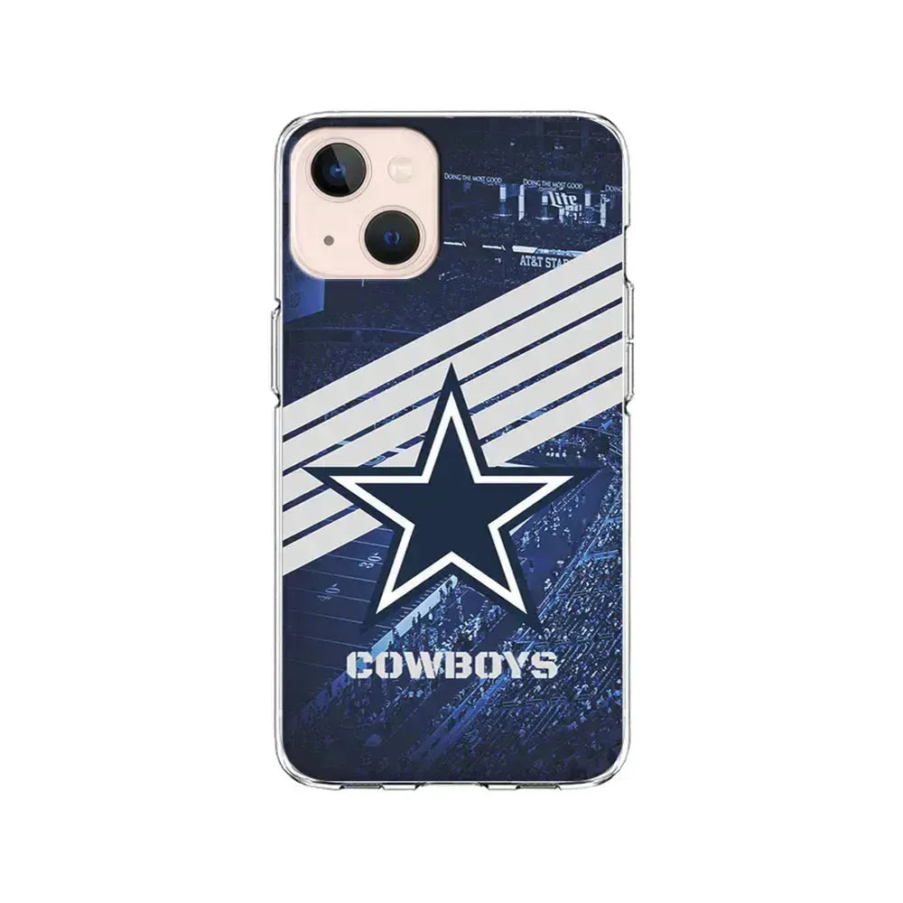 NFL Dallas Cowboys All Blue Stadium iPhone 13 Mini Case-Clear Soft Case-Xtracase