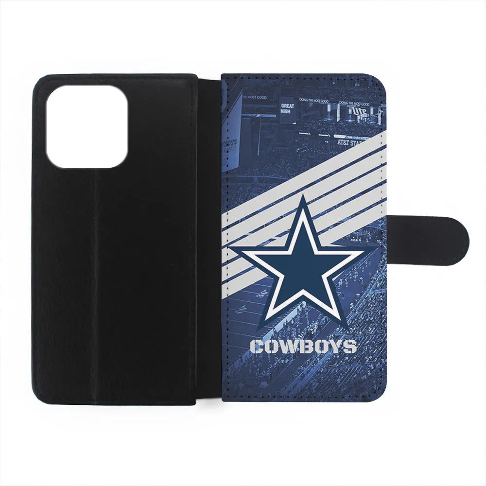 NFL Dallas Cowboys All Blue Stadium iPhone 13 Pro Case-Flip Wallet Case-Xtracase