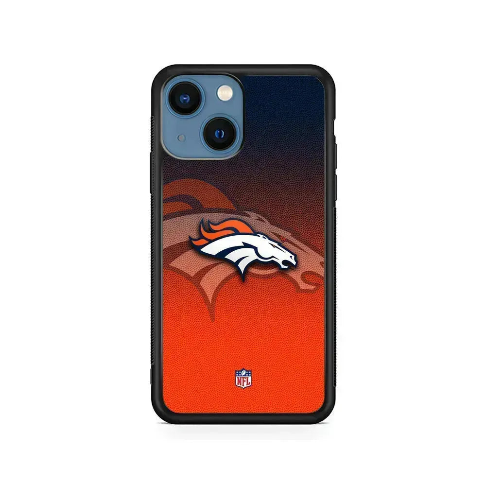 NFL Denver Broncos Gradation Color iPhone 13 Mini Case-Rubber / Black (2D Case)-Xtracase