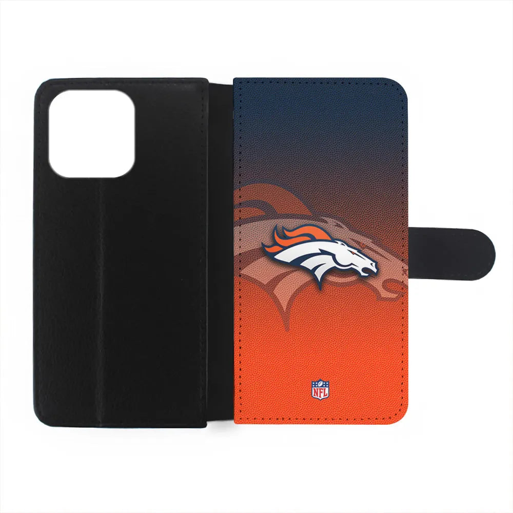 NFL Denver Broncos Gradation Color iPhone 13 Pro Case-Flip Wallet Case-Xtracase